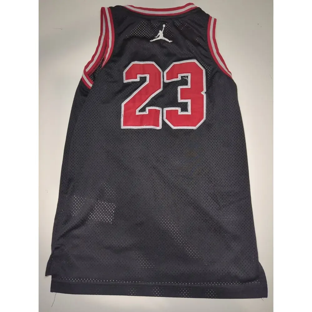 Nike Jordan 23 Kids Jersey Tank - Black/Red - A773-023 10-12 Yrs Distressed